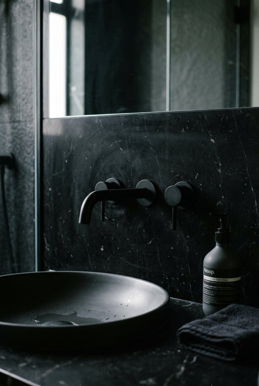 black marble bathroom idea 12