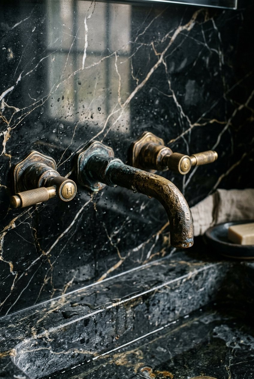 black marble bathroom idea 2