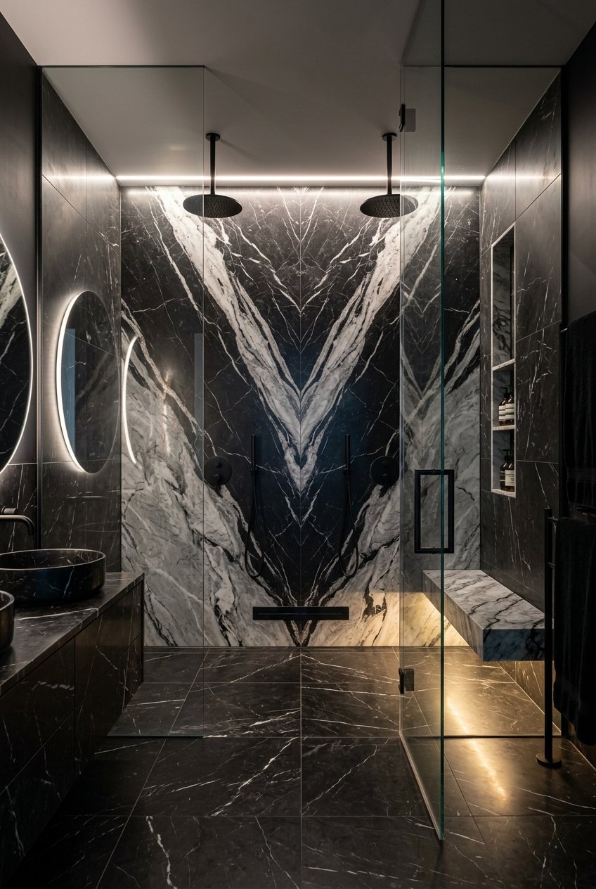 black marble bathroom idea 4