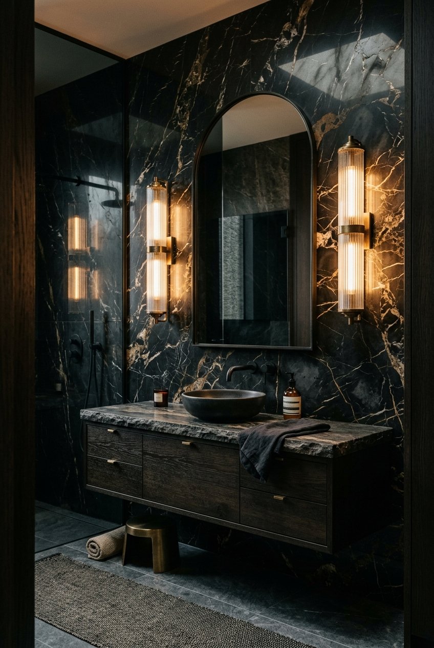 black marble bathroom idea 5