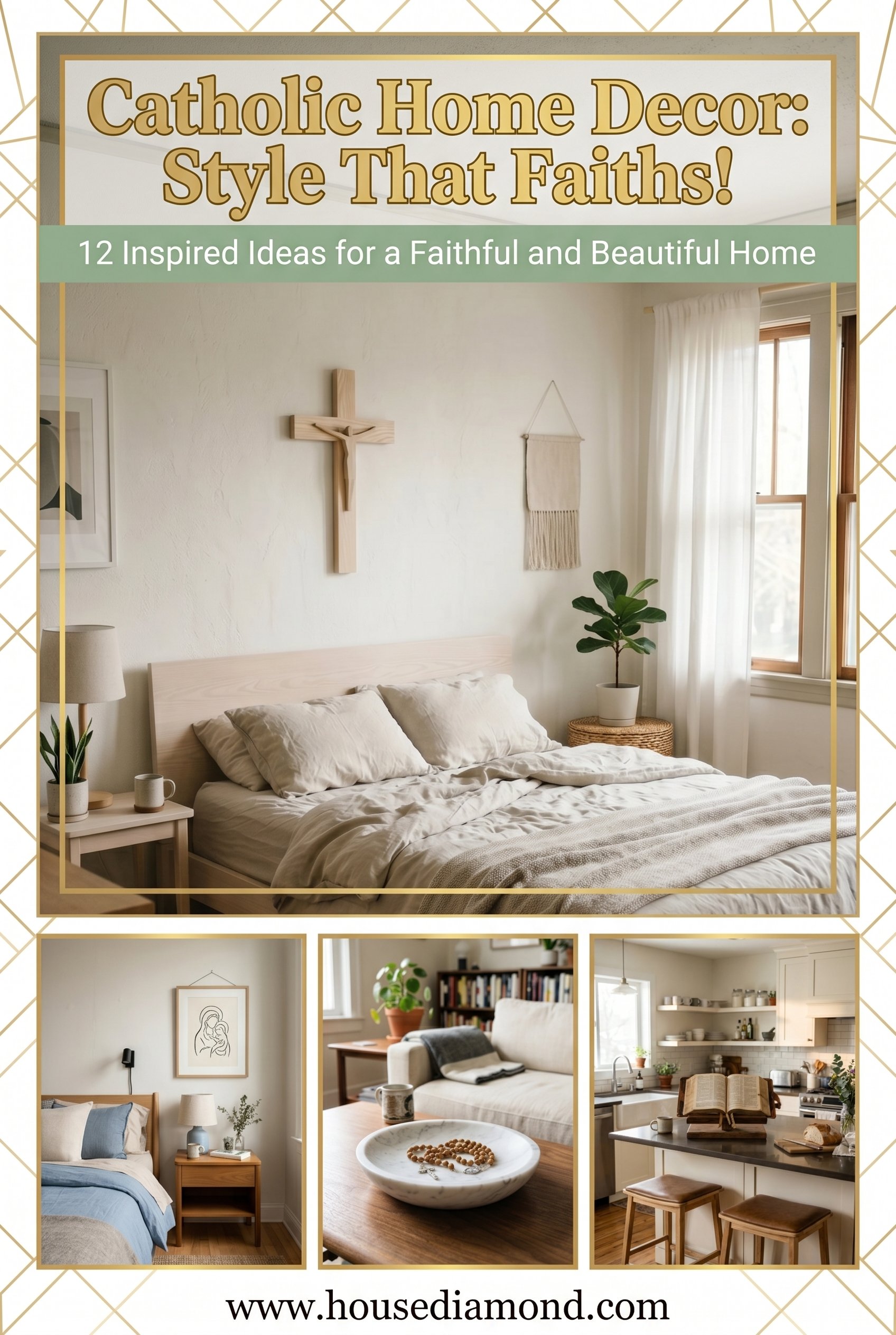 Grid collage for catholic home decor