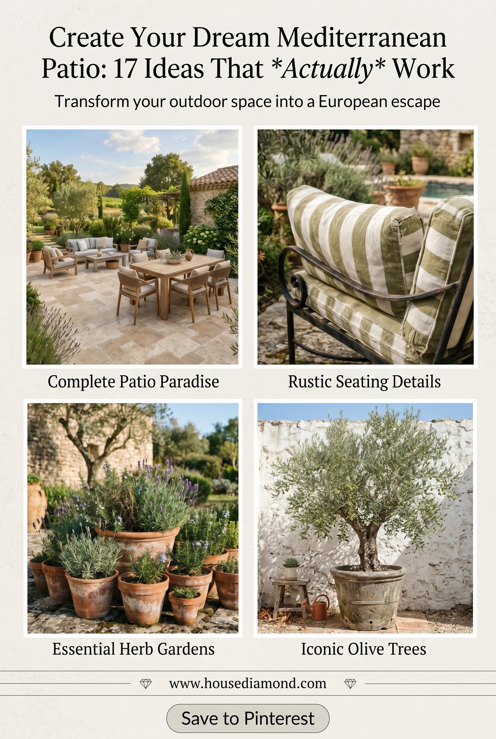 Grid collage for mediterranean patio ideas
