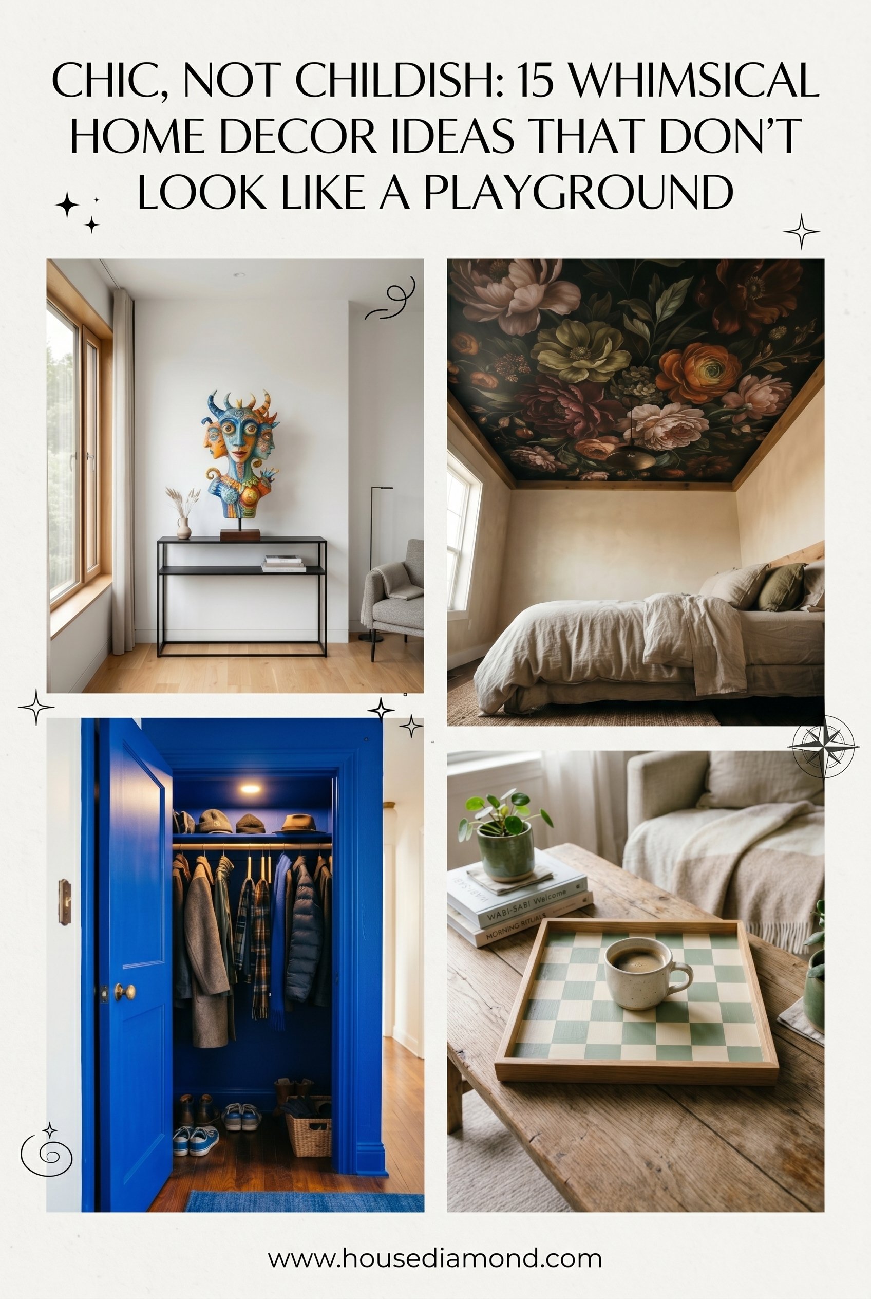 Grid collage for whimsy home decor