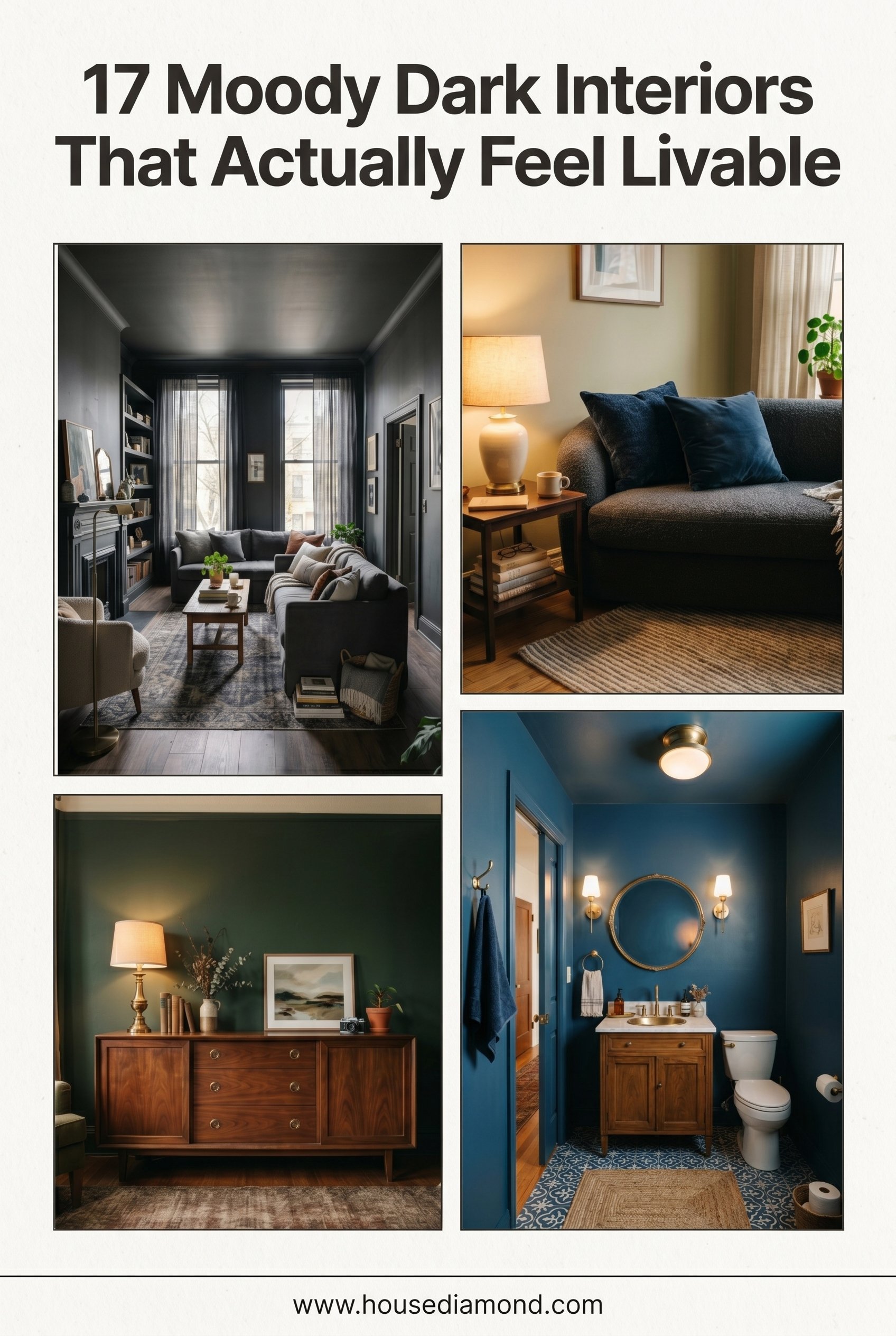 Grid collage for dark home decor