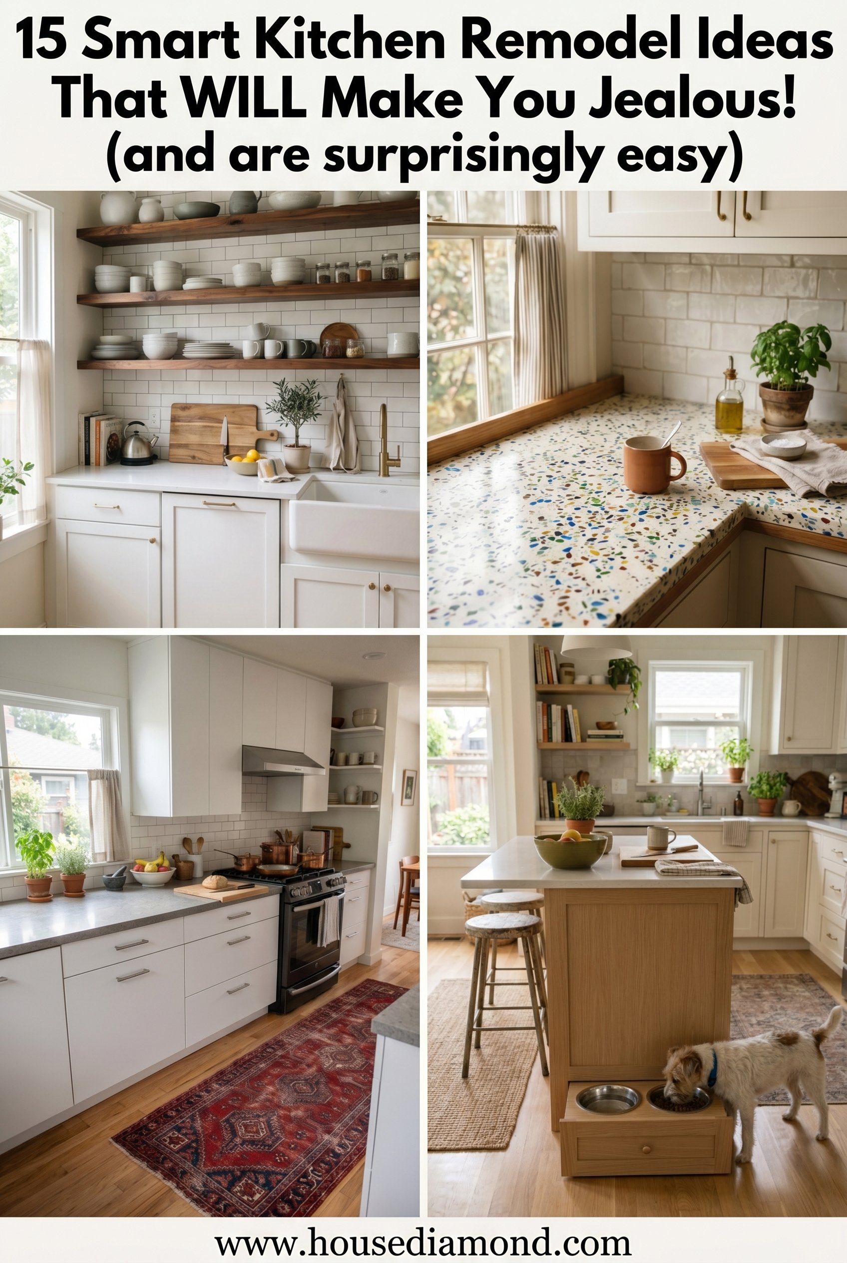 Grid collage for kitchen remodel inspiration