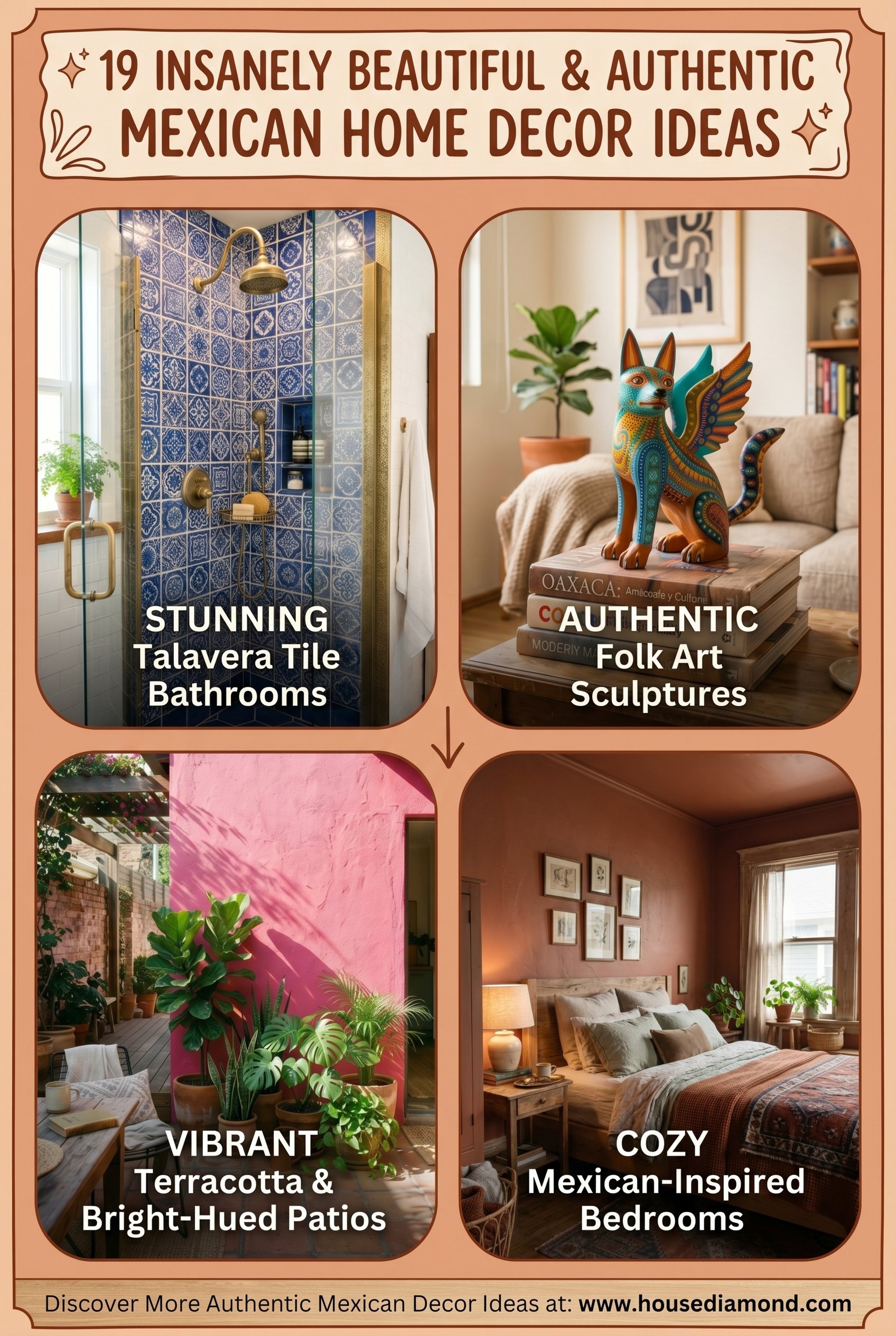 Grid collage for mexican home decor