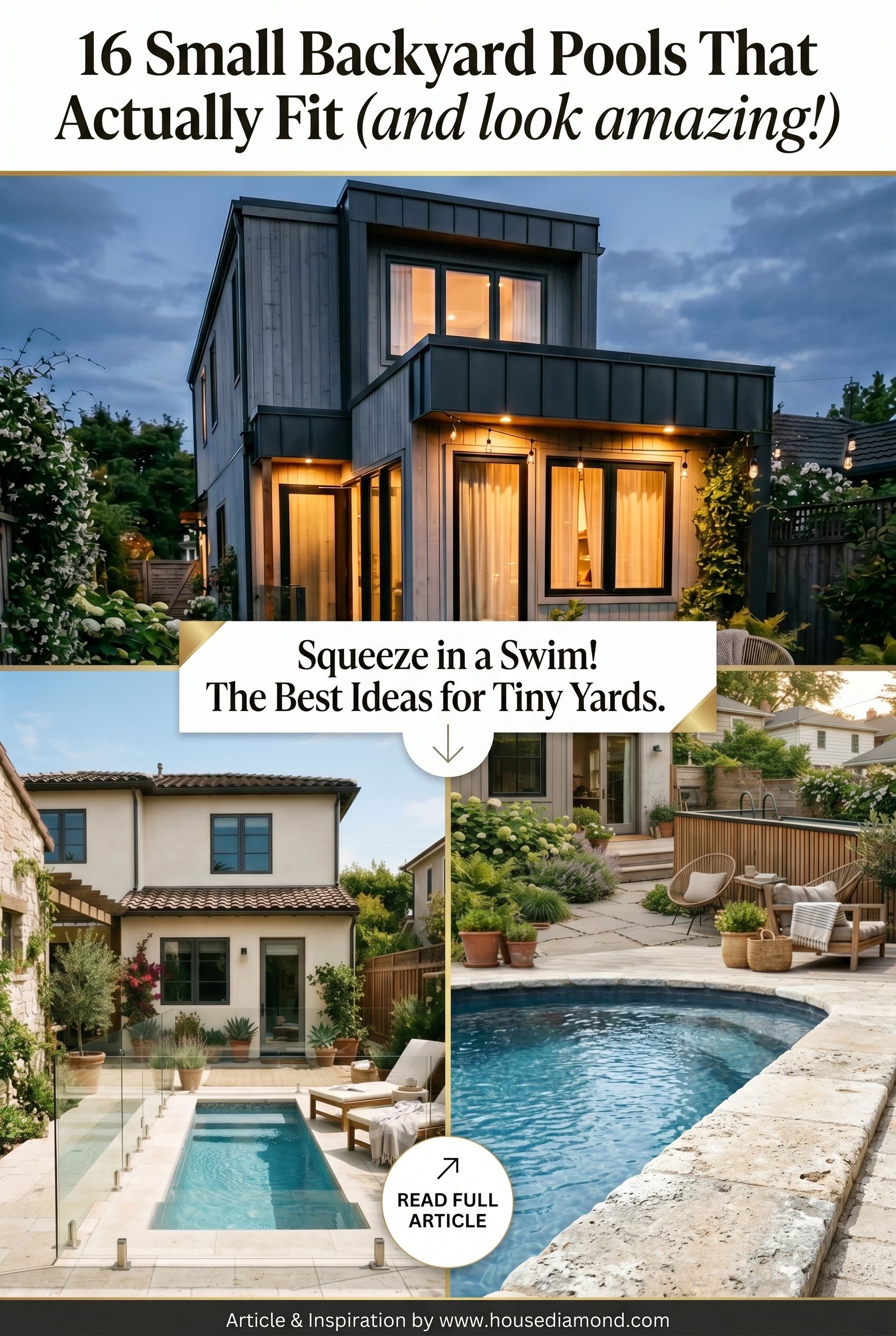 Grid collage for pool ideas for small backyards