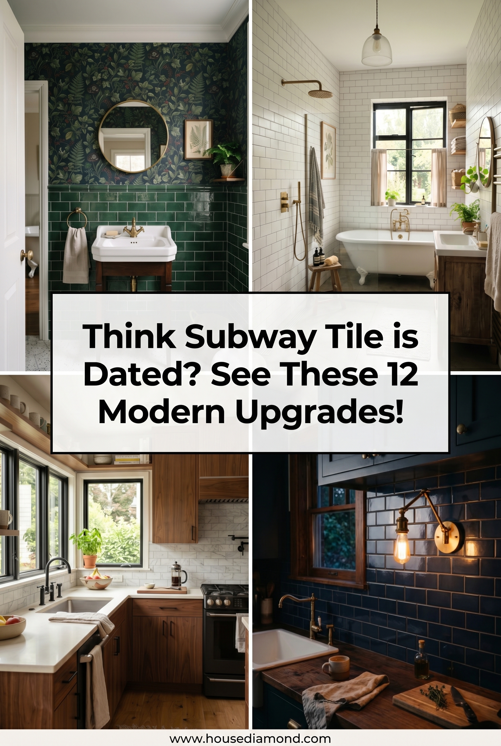 Grid collage for subway tile ideas